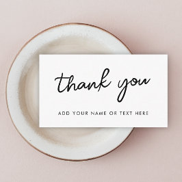 Vielen Dank für Ihre Einschlusskarte | Minimal Whi Begleitkarte