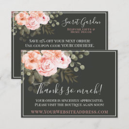 Vielen Dank für Ihre elegante Blush Pink Rose Card Einladung