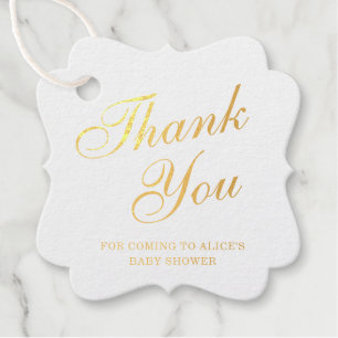 Vielen Dank für Ihre elegante Script Gold Foil Bab Geschenkanhänger