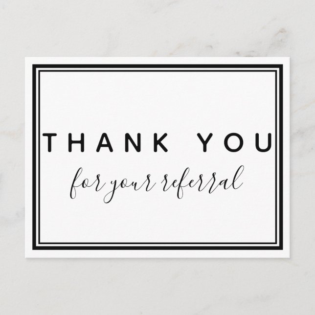 Vielen Dank für Ihre Empfehlung, Chiropractic Postkarte (Vorderseite)