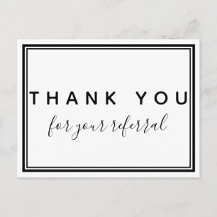 Vielen Dank für Ihre Empfehlung, Chiropraktik Postkarte