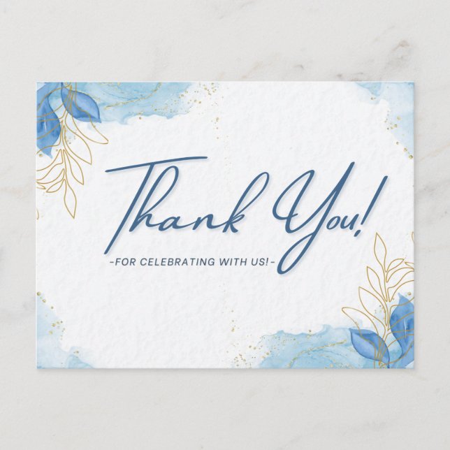 Vielen Dank für Ihre Feier mit uns Postkarte (Vorderseite)