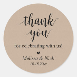 Vielen Dank für Ihre Feier mit uns Wedding Sticker