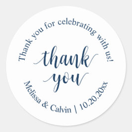 Vielen Dank für Ihre Feier mit uns Wedding Sticker