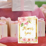 Vielen Dank für Ihre Fotokarte Aquarell Dahlien Bl Dankeskarte<br><div class="desc">Eine elegante Dankkarte nach einem Geburtstag. Mit zeitgenössischen pinkfarbenen,  pfirsichfarbenen und korallenfarbenen Dahlia-Blume,  goldenen Konfetti und einem vergoldeten Rahmen aus Imitaten als Dekoration. Chic weißer Hintergrund. Inside: Template für Ihren Dank Notiz und Name/Namen. Vorlage für Ihr Foto. Dahlia Blume. Zurück: Vorlage für Ihr zweites Foto.</div>
