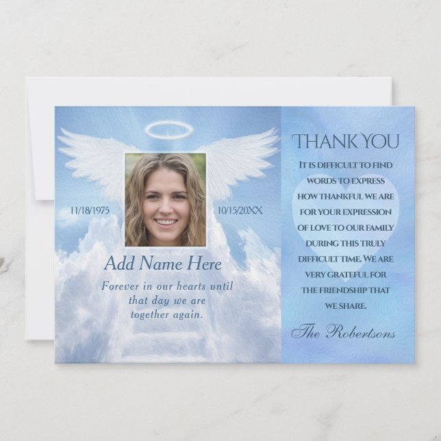 Vielen Dank für Ihre Fotokarte Engel Wings (Vorderseite)