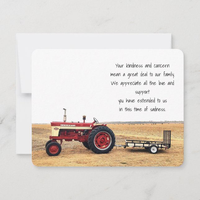 Vielen Dank für Ihre Freundlichkeit Dankeskarte (Vorderseite)