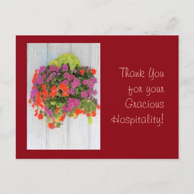 Vielen Dank für Ihre Gastfreundschaft! Postkarte (Vorderseite)