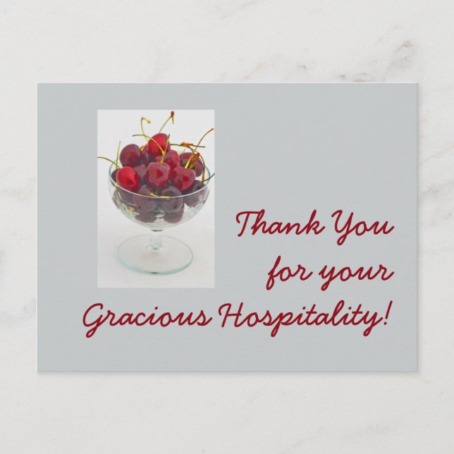 Vielen Dank für Ihre Gastfreundschaft! Postkarte (Vorderseite)