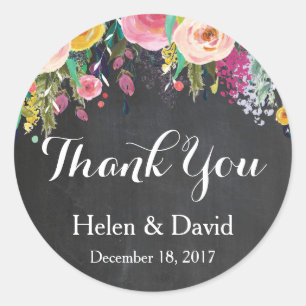 Vielen Dank für Ihre Gastgeschenk Hochzeit Sticker