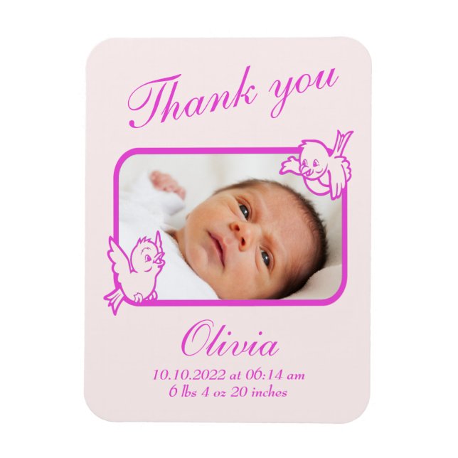 Vielen Dank für Ihre Geburtshilfekarte Magnet (Vertikal)