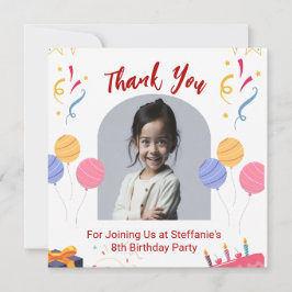 Vielen Dank für Ihre Geburtstagsparty Personalize  Dankeskarte