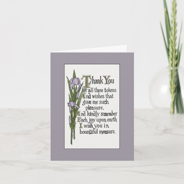 Vielen Dank für Ihre guten Wünsche Dankeskarte (Vorderseite)