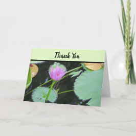 Vielen Dank für Ihre Hilfe Hübsch Pink Water Lily  Karte