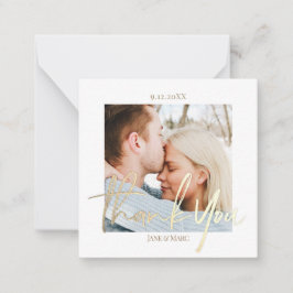 Vielen Dank für Ihre Hochzeit Custom Foto Card mit Mitteilungskarte
