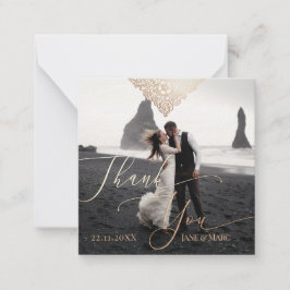 Vielen Dank für Ihre Hochzeit Custom Foto Card mit Mitteilungskarte