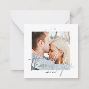 Vielen Dank für Ihre Hochzeit Custom Foto Card mit Mitteilungskarte