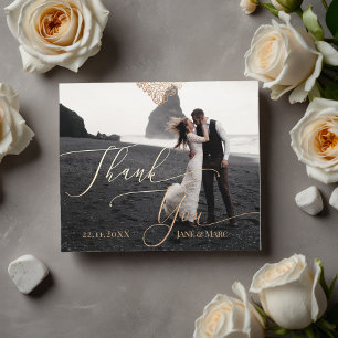 Vielen Dank für Ihre Hochzeit Custom Foto Squared  Mitteilungskarte