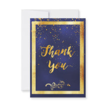 Vielen Dank für Ihre Hochzeit dunkelblau Gold Konf