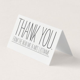 Vielen Dank für Ihre Hochzeit / frisch gezogenes B