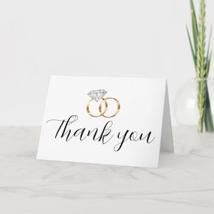 Vielen Dank für Ihre Hochzeit Rings Karte