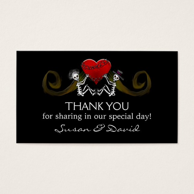 Vielen Dank für Ihre Hochzeitskarten - Skelette, d (Vorderseite)