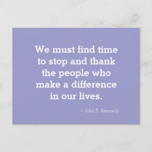 Vielen Dank für Ihre inspirierende Zitat-Postkarte Postkarte