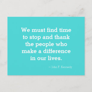 Vielen Dank für Ihre inspirierende Zitat-Postkarte Postkarte