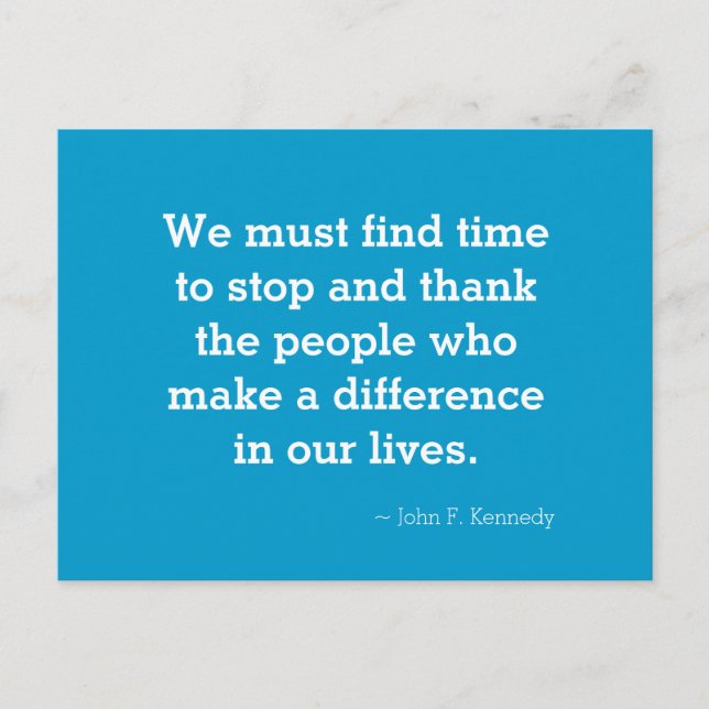 Vielen Dank für Ihre inspirierende Zitat-Postkarte Postkarte (Vorderseite)