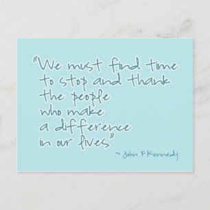 Vielen Dank für Ihre inspirierende Zitat-Postkarte Postkarte