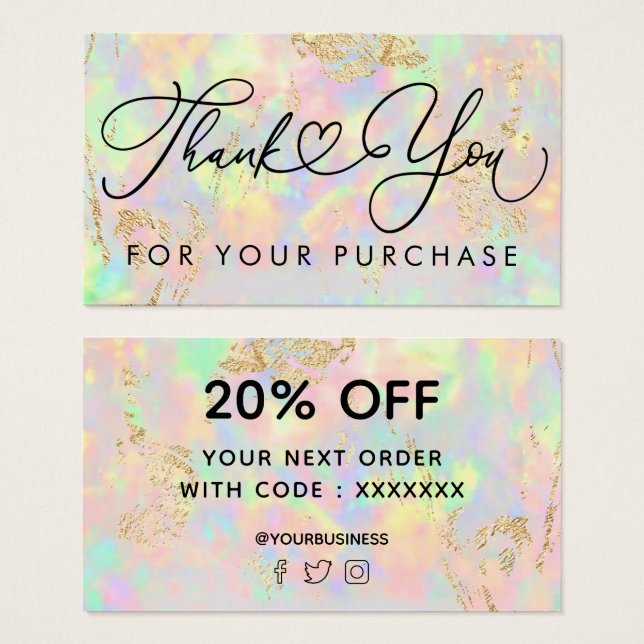 Vielen Dank für Ihre Kauf Imitate iridescent opal (Vorne & Hinten)