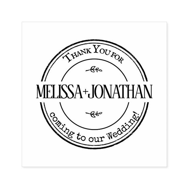 Vielen Dank für Ihre Lieblings-Hochzeit Rustikal R Gummistempel (Prägung)