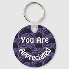 Vielen Dank für Ihre Lila Black Circles Schlüsselanhänger