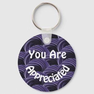 Vielen Dank für Ihre Lila Black Circles Schlüsselanhänger