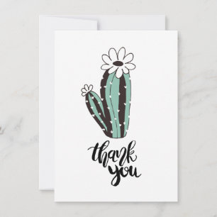 Vielen Dank für Ihre moderne Cacti Flat Card Dankeskarte