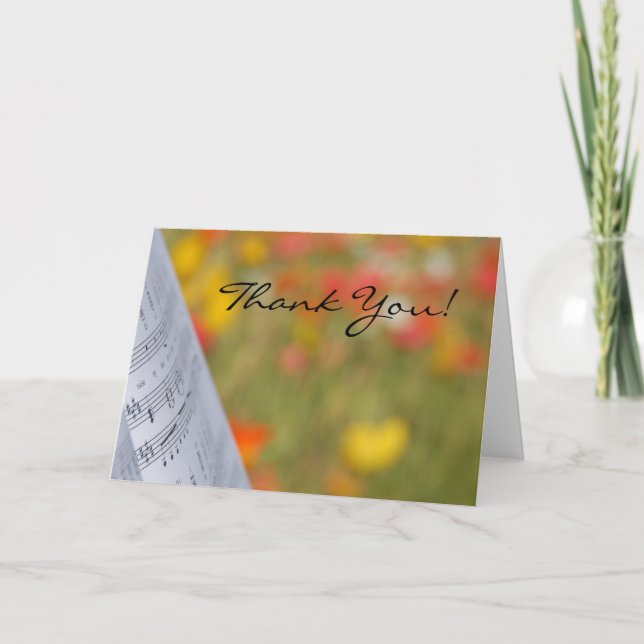 Vielen Dank für Ihre Musikkarte Dankeskarte (Vorderseite)