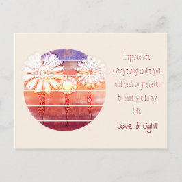 Vielen Dank für Ihre Nachricht mit Blume und der P Postkarte