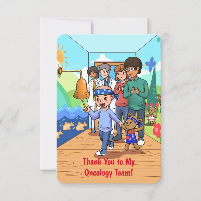 Vielen Dank für Ihre Onkologie Team Note Card Dankeskarte (Vorderseite)