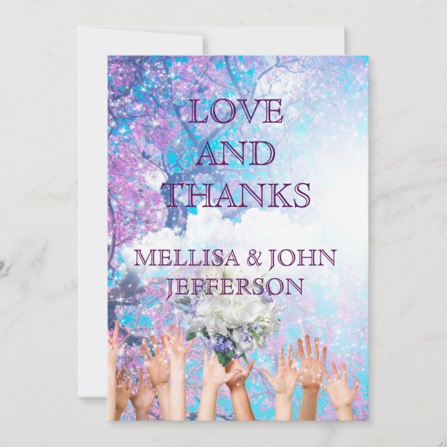 Vielen Dank für Ihre Personalisierte Hochzeitseinl Dankeskarte (Vorderseite)