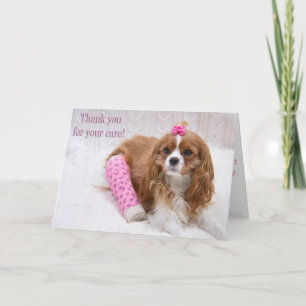 Vielen Dank für Ihre Pflege King Charles Spaniel Dankeskarte