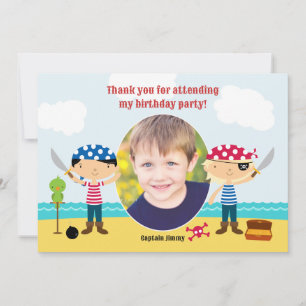 Vielen Dank für Ihre Pirate Foto Card Dankeskarte