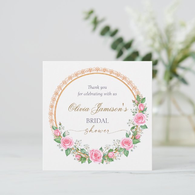 Vielen Dank für Ihre Rose & Baby's Breath Bridal W (Stehend Vorderseite)