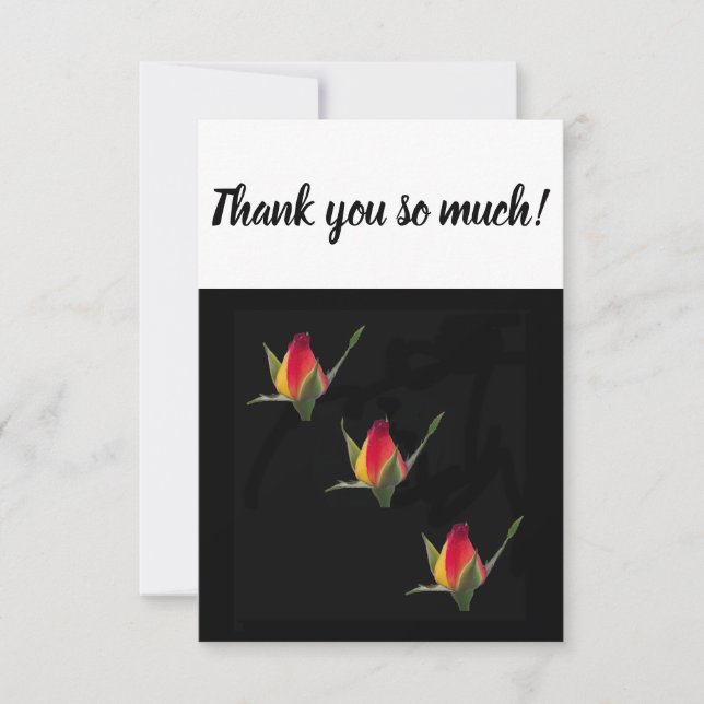 Vielen Dank für Ihre Rose Dankeskarte (Vorderseite)