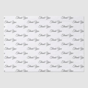 Vielen Dank für Ihre Schwarz-weiße elegante Schrif Seidenpapier