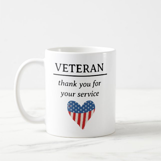 Vielen Dank für Ihre Service-Veteranen Kaffeetasse (Links)