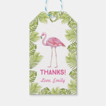 Vielen Dank für Ihre Tags | Anhänger | Flamingo