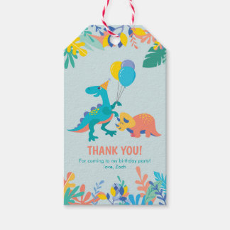 Vielen Dank für Ihre Tags | Dinosaurier-Party - he Geschenkanhänger