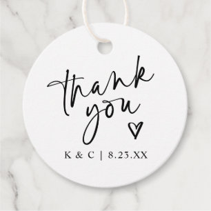 Vielen Dank für Ihre Tags für Gastgeschenke Hochze Geschenkanhänger