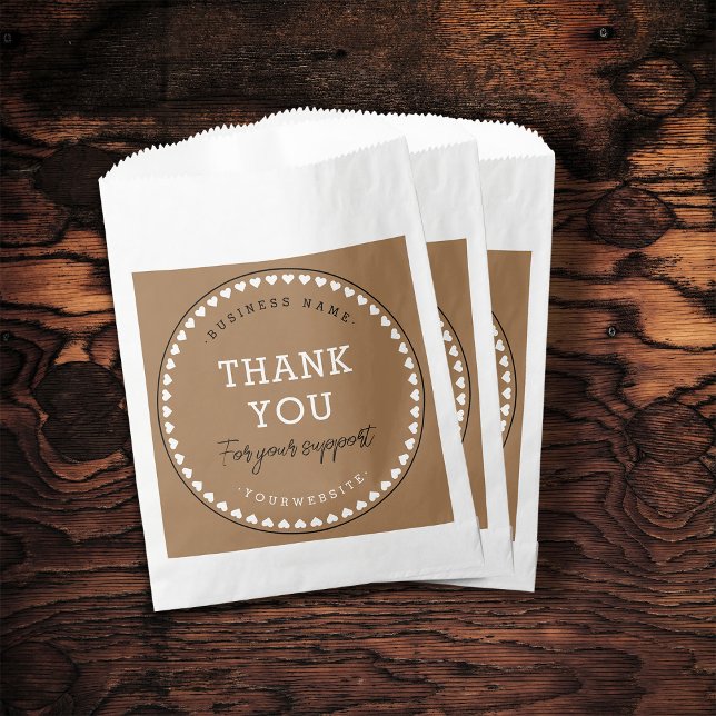 Vielen Dank für Ihre Unterstützung Beige Paper Bag Geschenktütchen (Von Creator hochgeladen)