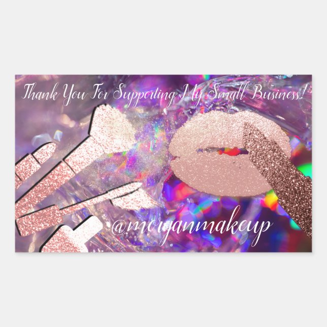 Vielen Dank für Ihre Unterstützung für Business Ma Rechteckiger Aufkleber (Vorderseite)